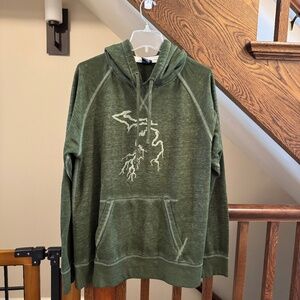J AMERICA MICHIGAN with ROOTS Hoodie Unisex Size XL - Army Green - Picture 2 of